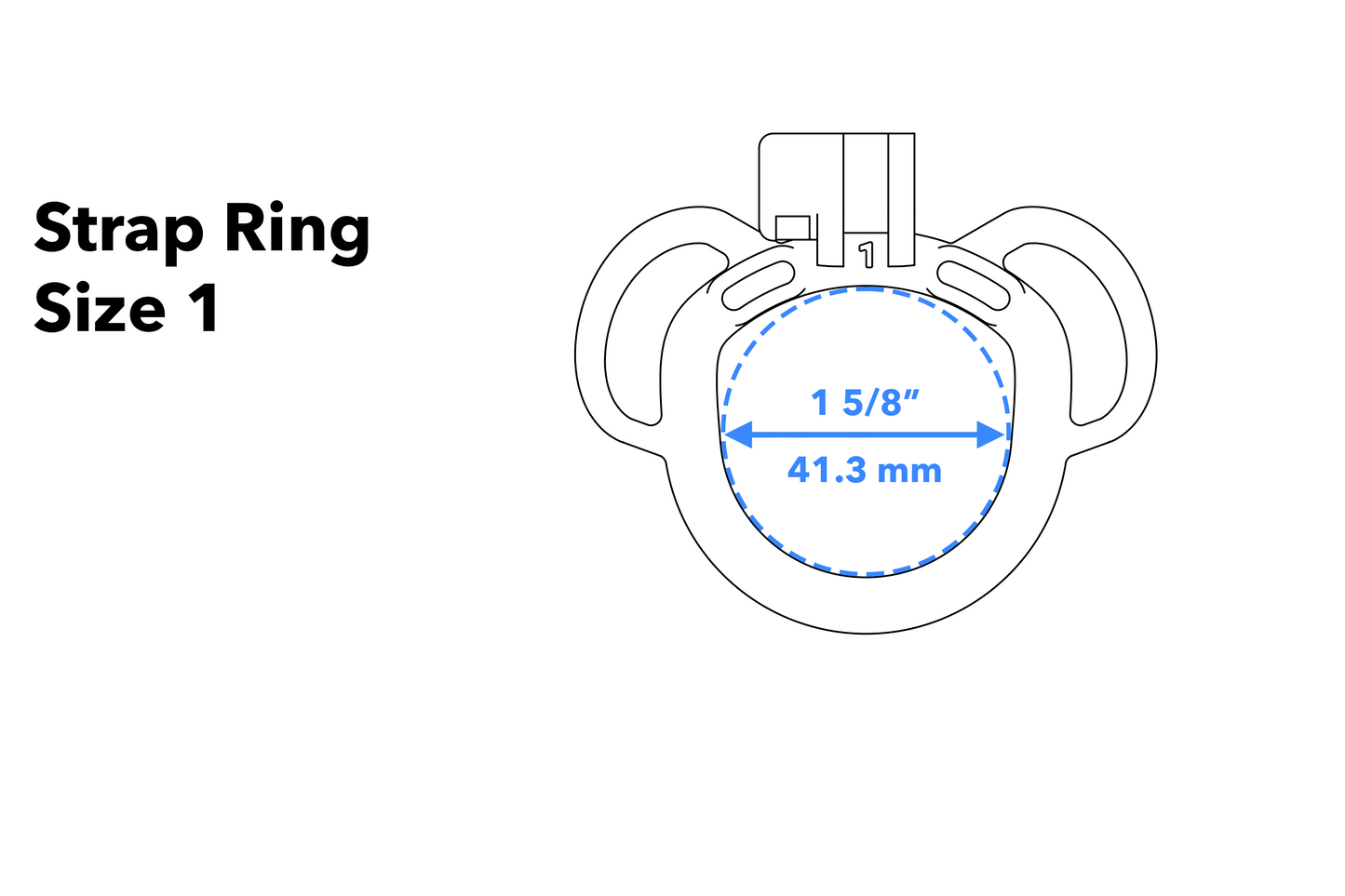 Strap Ring - Two Loops (Black)