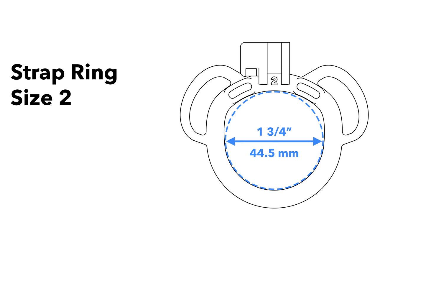 Strap Ring - Two Loops (Black)