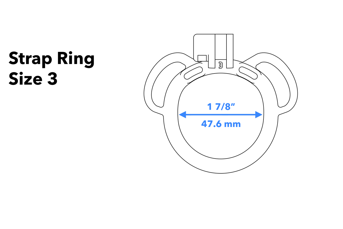 Strap Ring - Two Loops (Black)