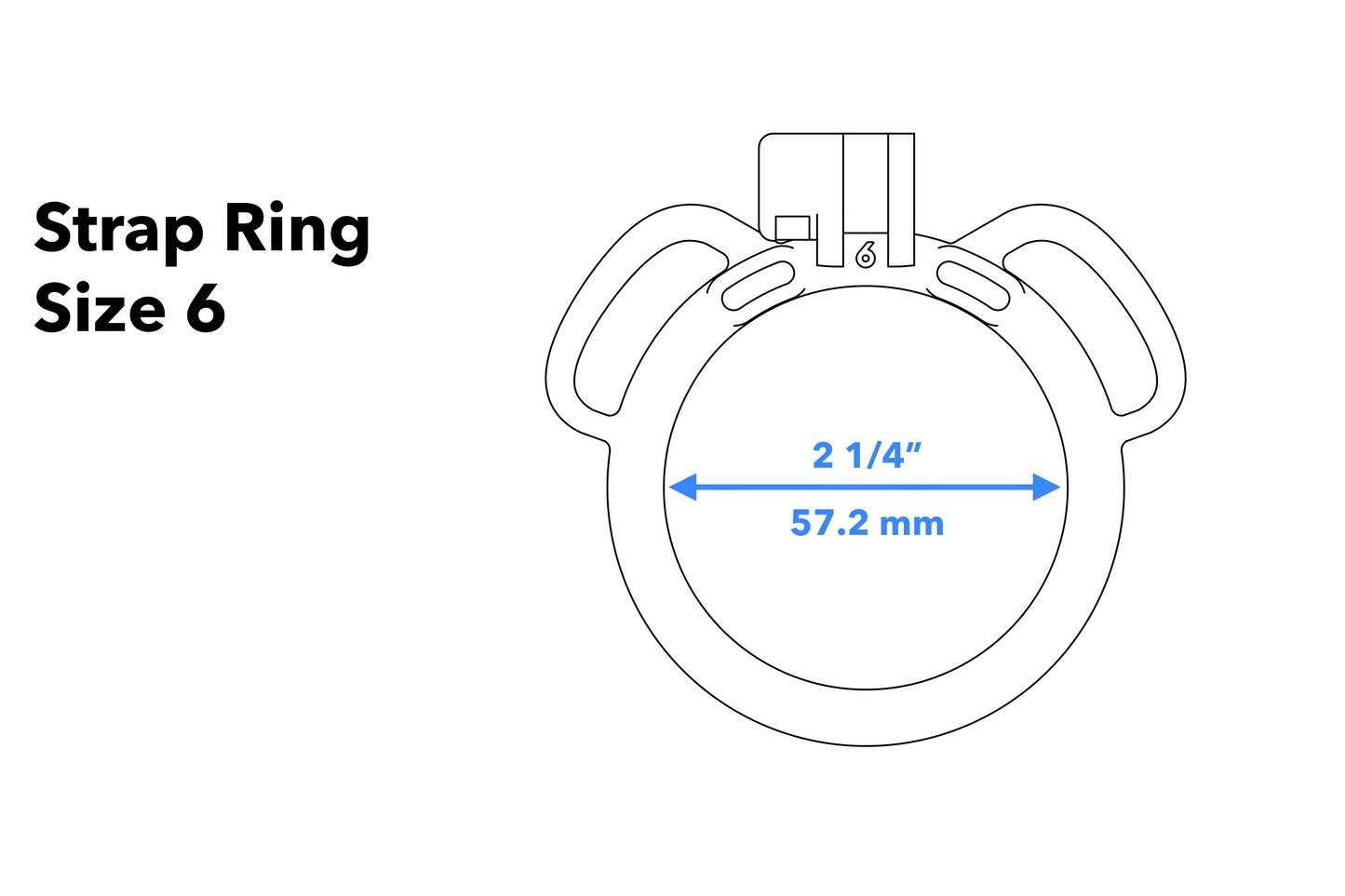 Strap Ring - Two Loops (Black)