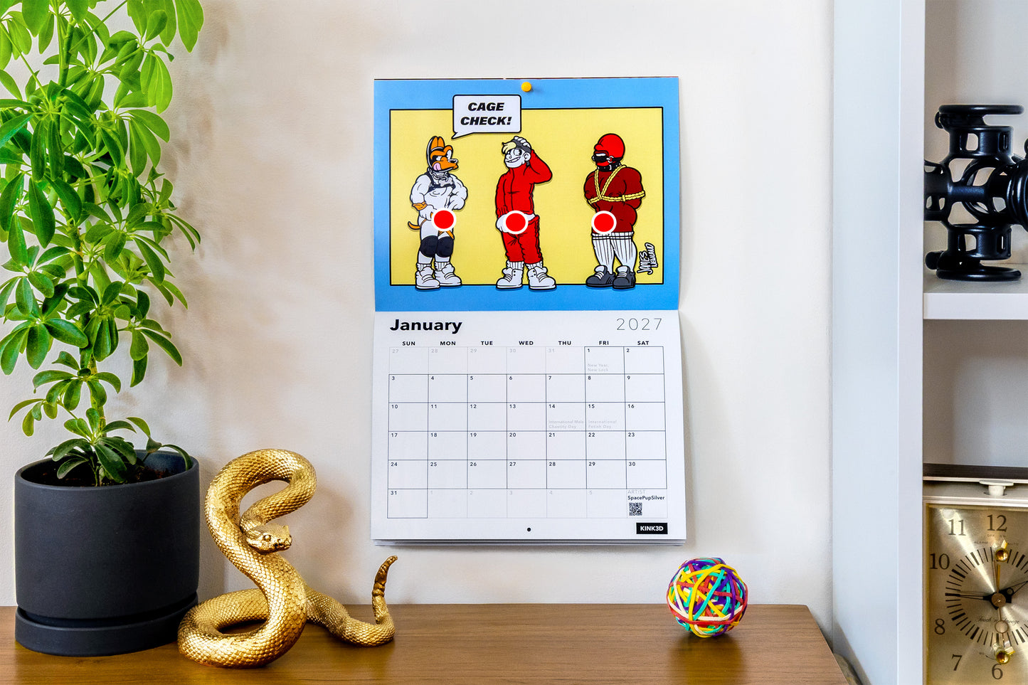 KINK3D Locktober Year Calendar (2026-2027)